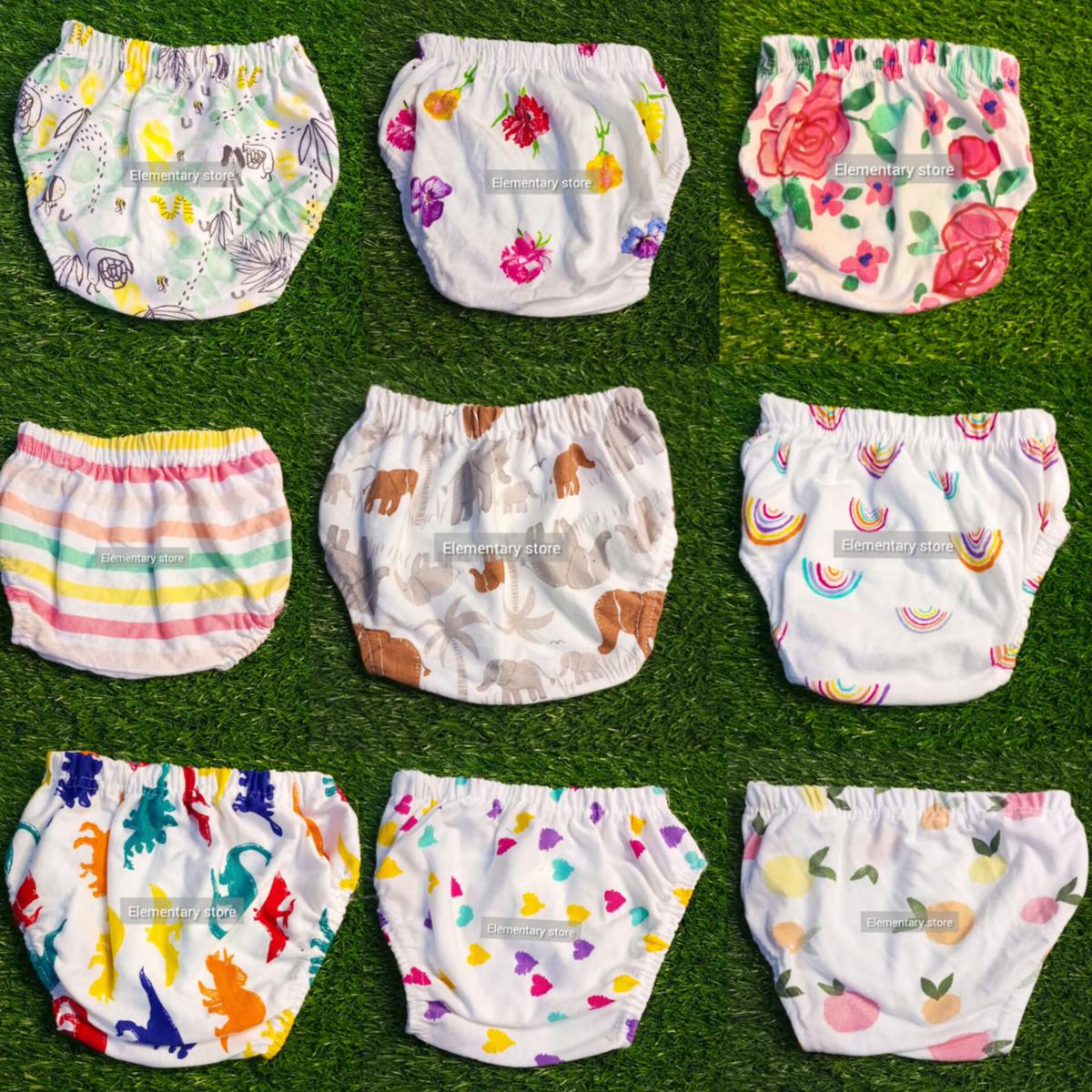 Pack of 6 Kids Soft Cotton chaddi  - Baby Panties with elastic waist