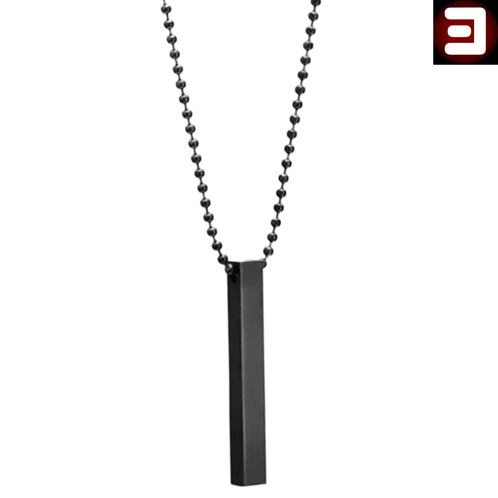 BRAND NEW FASHION MEN LOCKET INCLUDING BLACK | SILVER | GOLDEN BARS WITH BEAD CHAIN. BEST FOR MEN AND BOYS