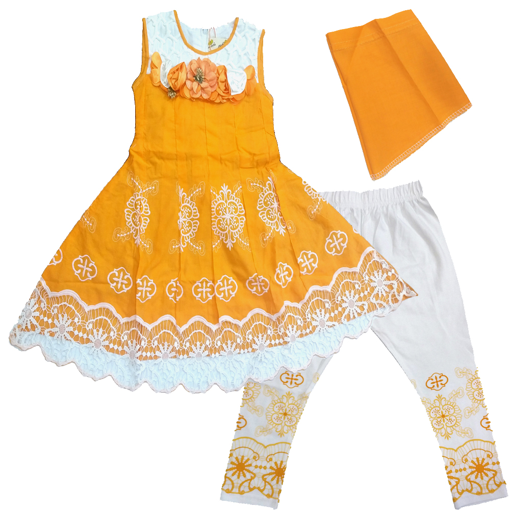 orange frock for baby girl