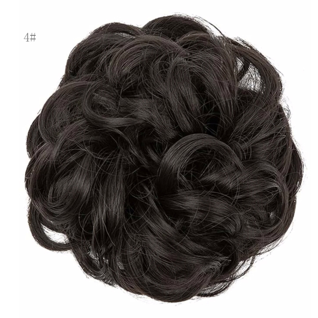 New Arrival Synthetic Bun Extensions Messy Scrunchies Hair Care Pieces for Women - Natural Brown Color