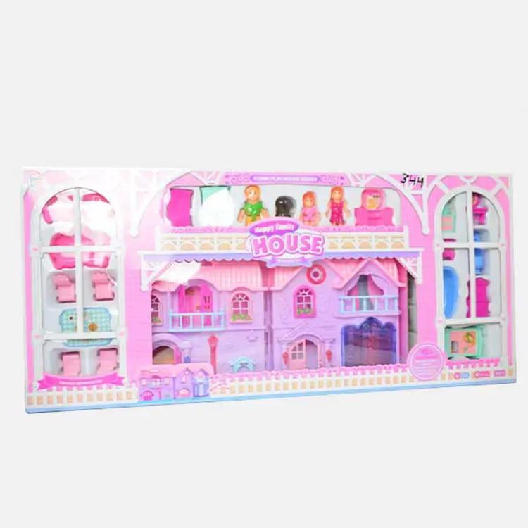 Princess Big Villa DIY Dollhouse Doll House Castle DIY Dollhouse Assembled  Set Pretend Play Toys Birthday Gifts