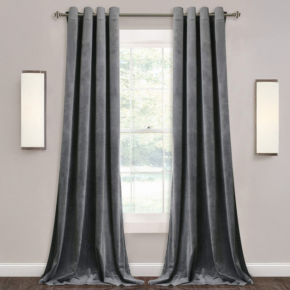 Velvet Curtain Panel (Single)  - Bed Room Curtains - Customized