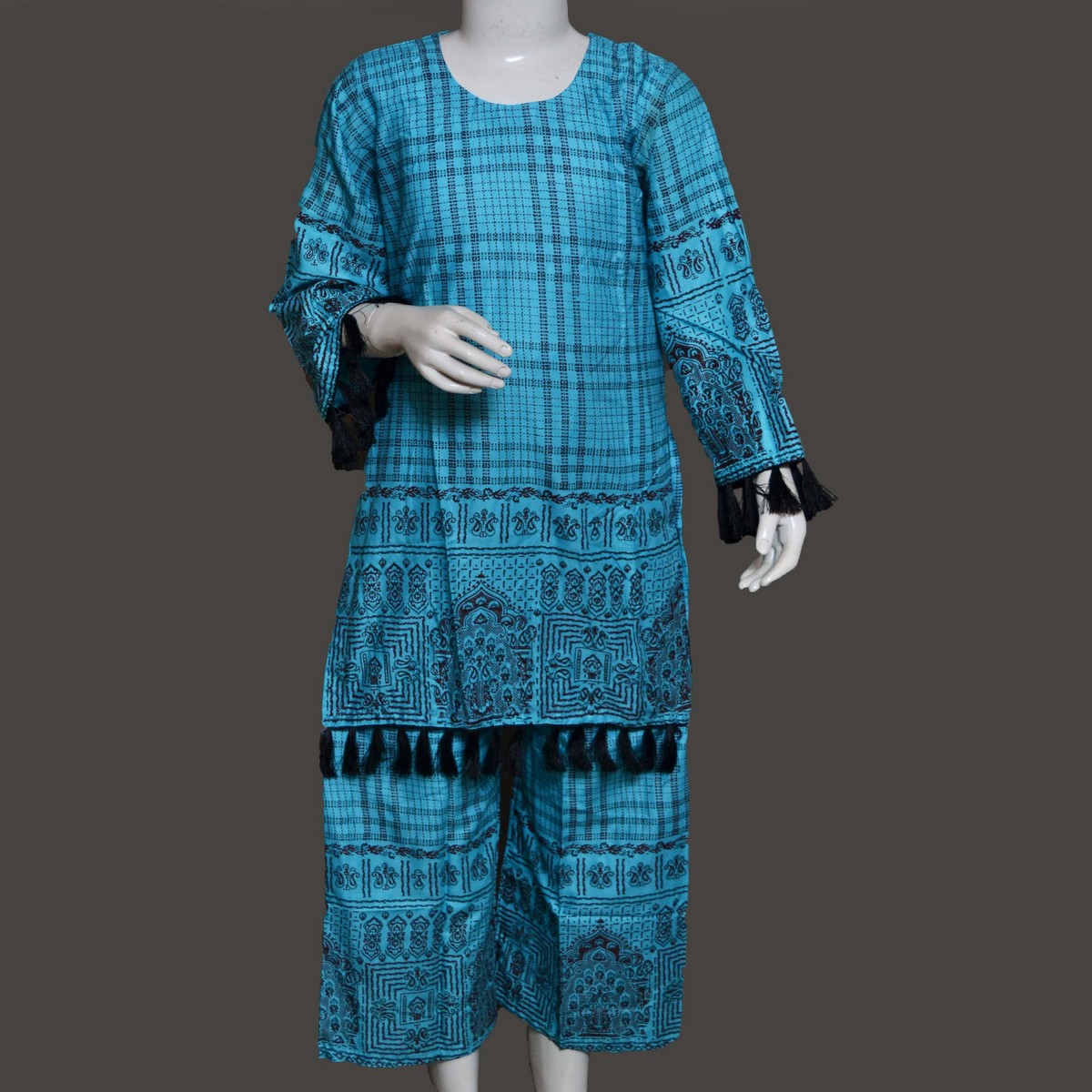 Neatly Printed Stitched 2 Pc Dress For Girls