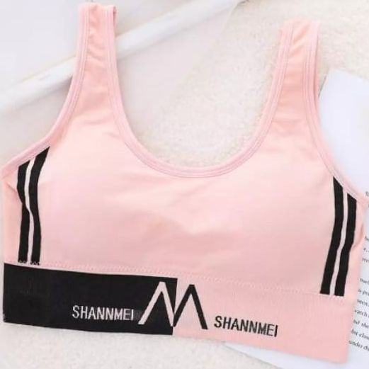 Sport Yoga Bra Sleeping Bra Vest M-Letter Wide No Steel Ring Bra for Women Running  Bra One Size (28 to 34) (40 to 65Kg) Random Colors