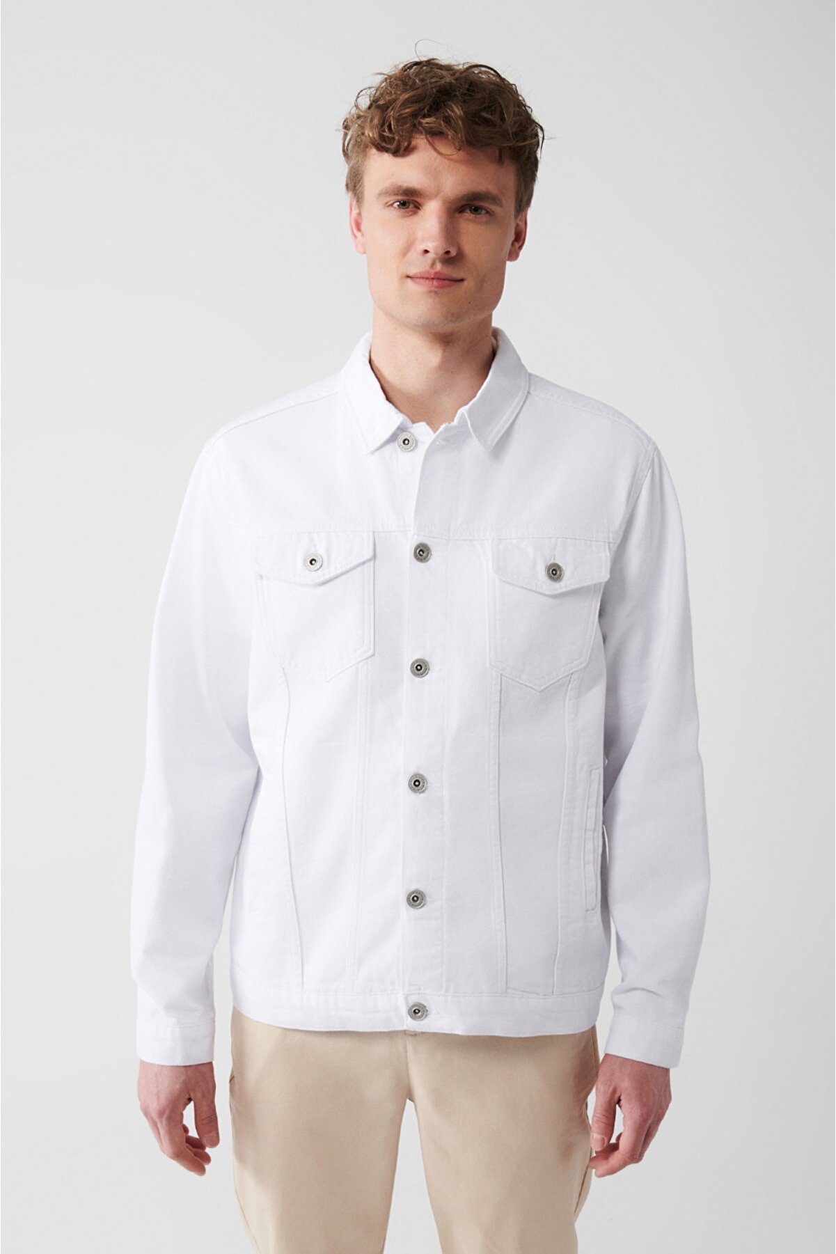 Mens White Denim Jacket Home shopping 3