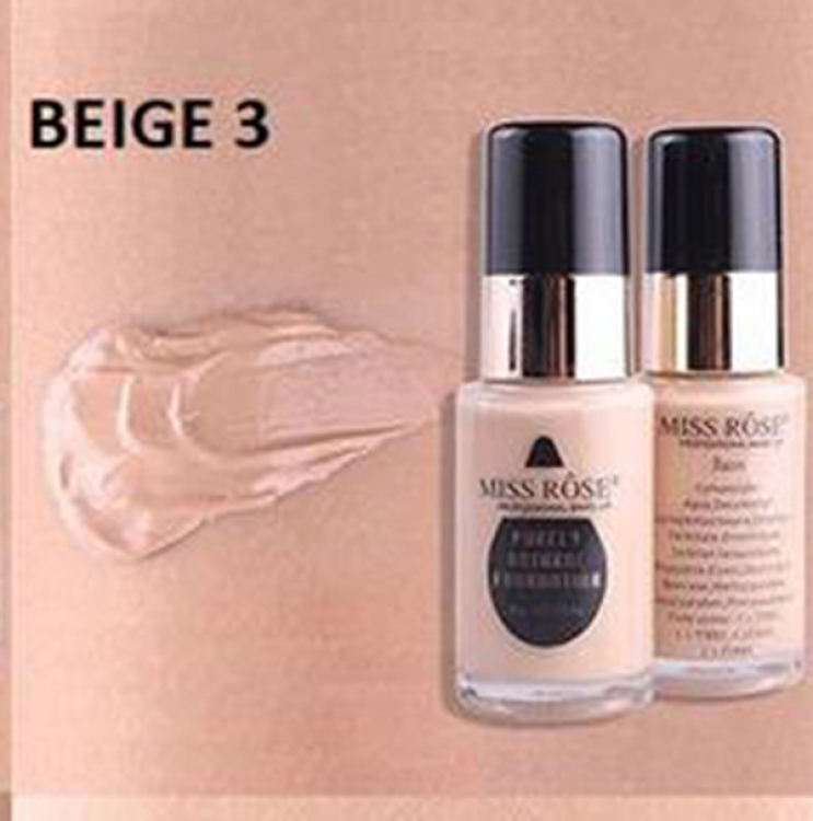 Miss R Waterproof Moisturizing Oil Free Full Coverage Deep Whitener Liquid Foundation 30Ml  All Colour available
