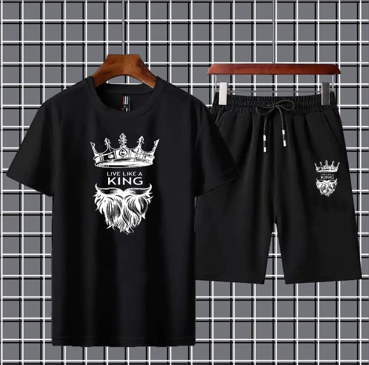 Live like  a king printed summer nikkar shirt for boys and men