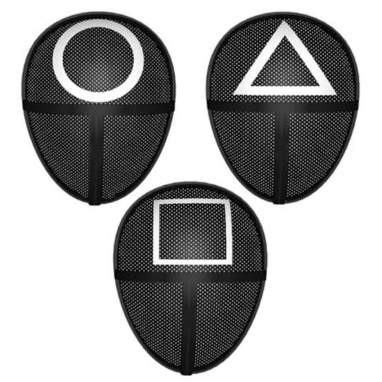 The Squid Game Cosplay MaskSquid TV Show Halloween Costume Mask Square Triangle Circle Front Man (Front Man)Halloween Game Mask, Carnival Mask, Game Mask, Black Mask, Halloween Cosplay, Gadget, Man Mask, Circle, Triangle and Square, One Size
