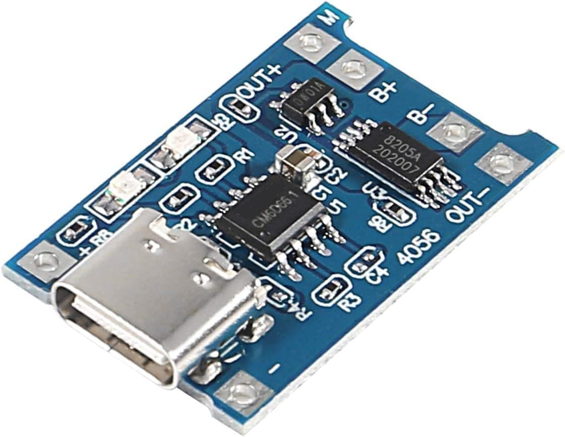 TP4056 Type-C / Micro-USB 5V 1A 18650 Lithium Battery Charger Module Li-ion Charging Board with Dual Protection Functions