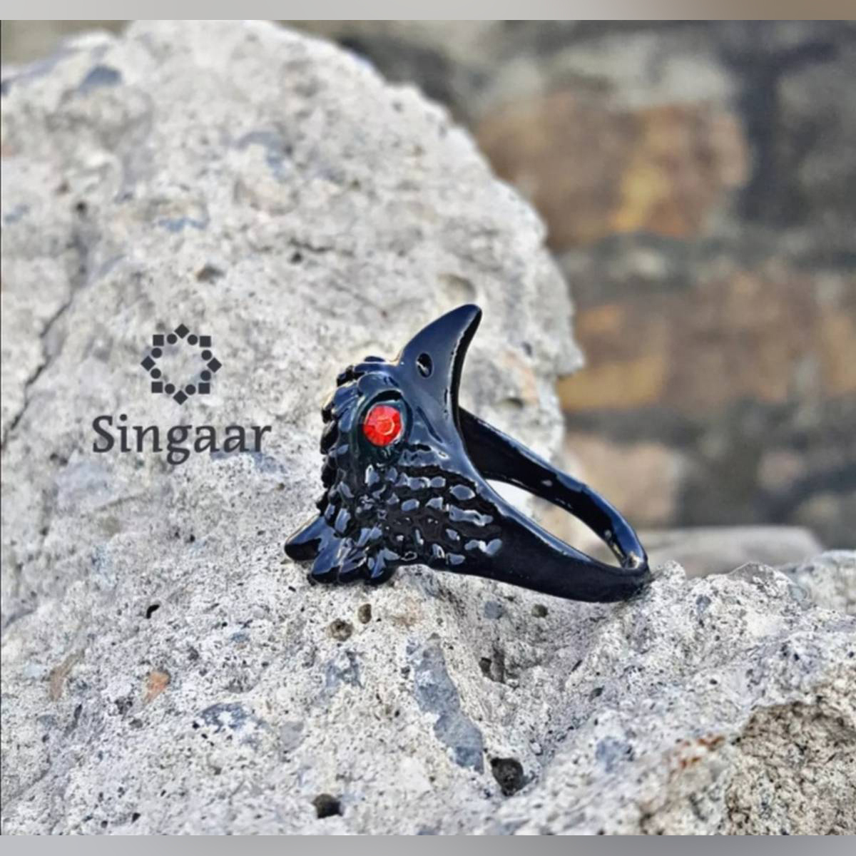 Black Eagle Head Ring Unique Design For Boys And Men Best Quality