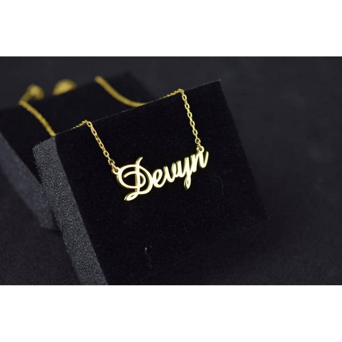 Name Locket Gold Plated Custom Made Simple Design Single Personalized Name 18k Gold Plated Any Name