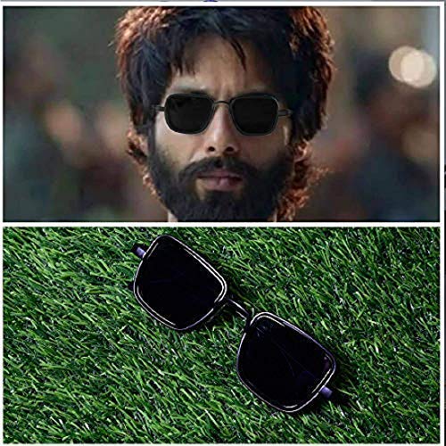 AlRashid Shopping Store Men's Square Sunglass Black Frame Black Lens For Man Woman
