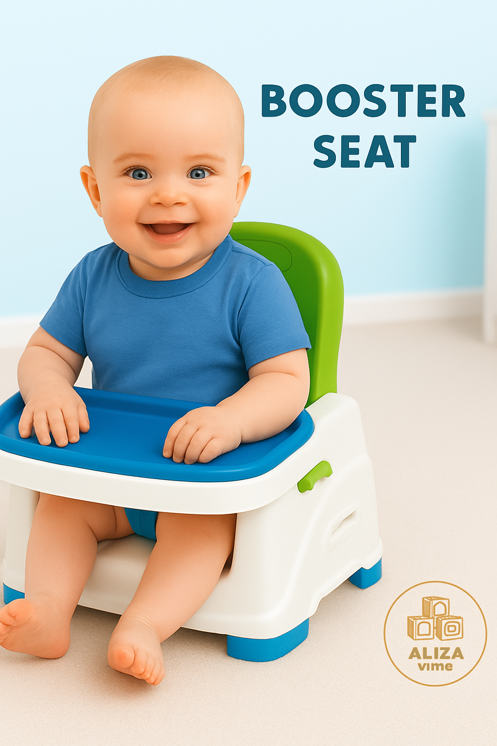 2 in 1 Baby Dining Chair  Baby High Chair Portable Feeding Chair for Kids Foldable Booster Seat with Tray Comfortable & Adjustable Baby Seater with 3 Point Safety Harness Dinning Table Chair for Toddlers