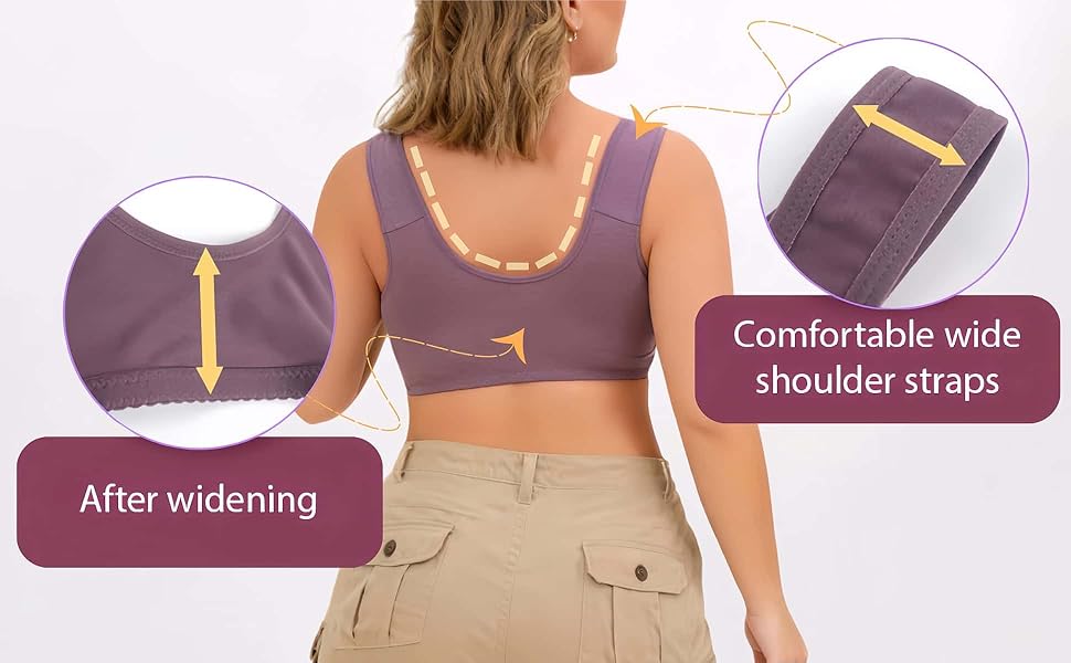 Front Open Wide Strap Non Padded Non Wired Maternity Nursing Bra Plus Size