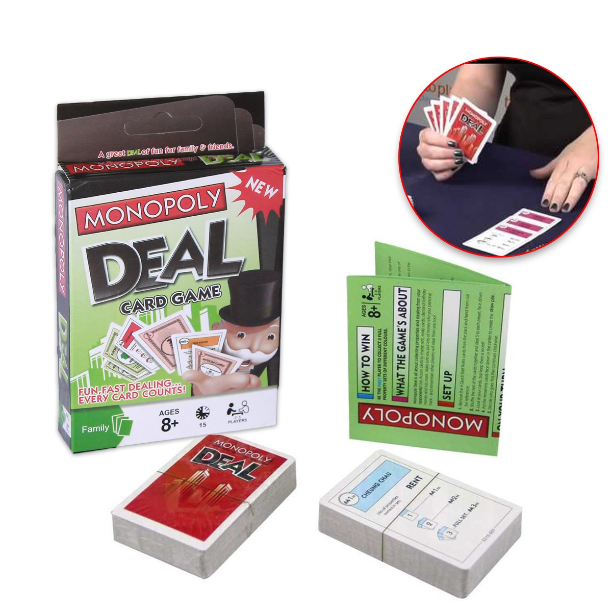 Monopoly Deal Card Game Ages 8 & Up, 3-4 Players Strategy Card Game Play  with Friends and Family: Buy Online at Best Prices in Pakistan | Daraz.pk