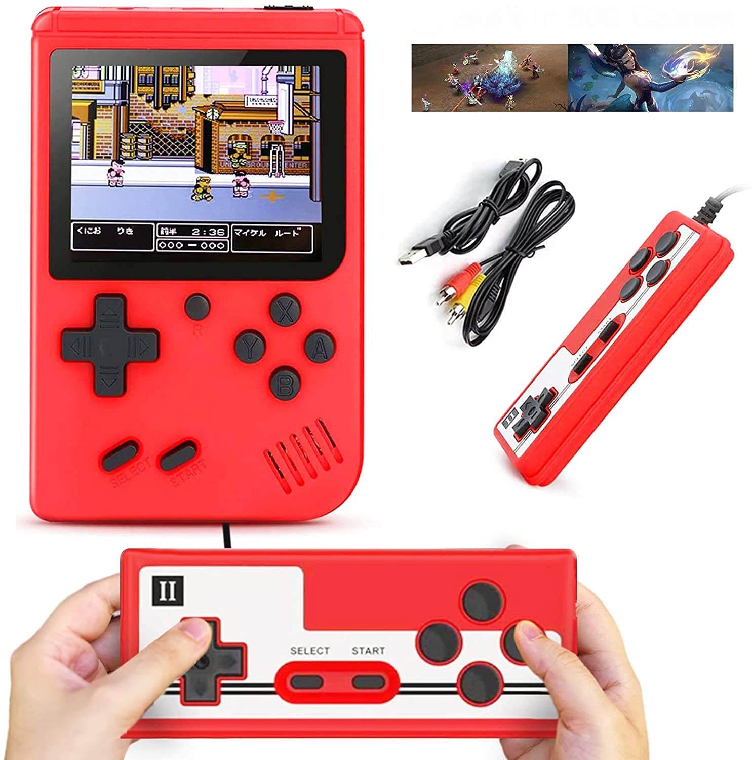 SUP Game Controller - Only Controller/Joystick for 400 in 1 Handheld Gaming Console - Wired Extra Controller Gamepad for SUP Retro Game Box - Red