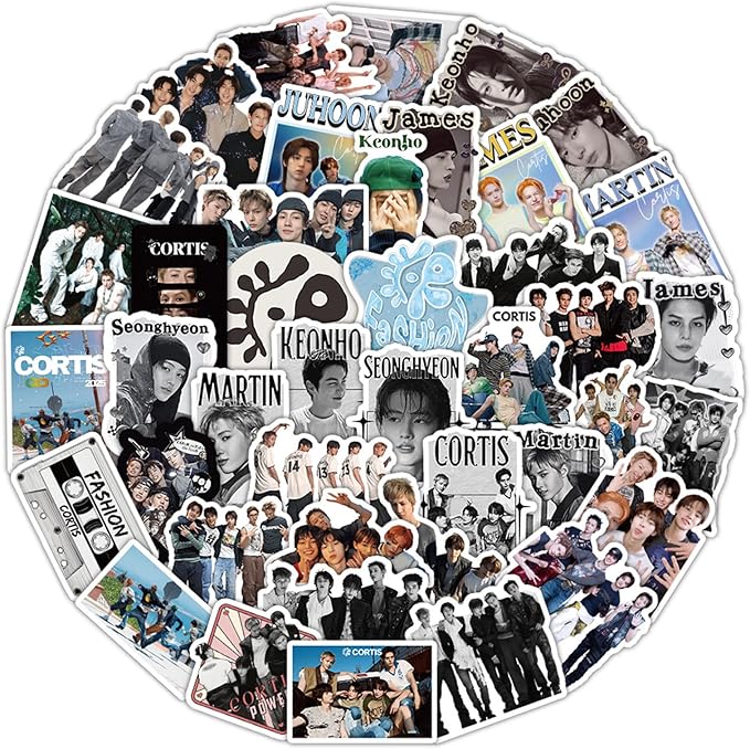 CORTIS Premium Glossy Stickers 50 pcs Pack ideal for journaling skateboard notebook mobile case kpop korean pop boy band music k pop singer sticker