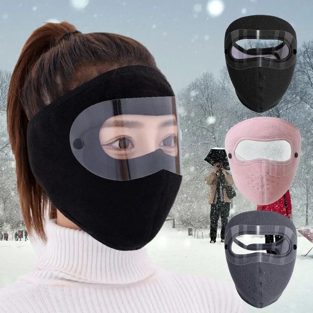 Adjustable Unisex Cycling Face Mask with Detachable Anti-Fog Goggles and Windproof Hood for Outdoor Sports