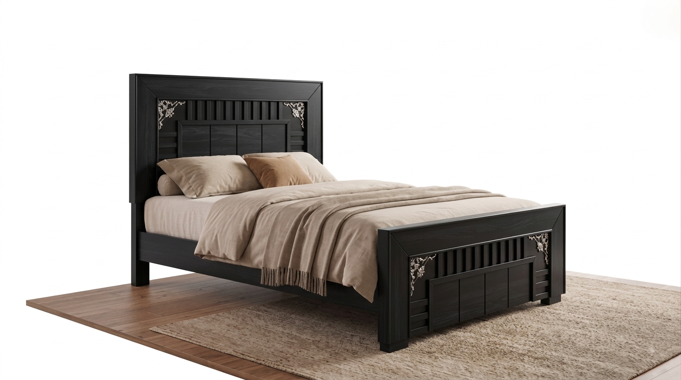 Woodex Furniture Single Bed – Solid Kikar Wood Wooden Bed | Modern King-Style Single Bed | Strong & Durable Bed Frame | 78×42×38 Inches