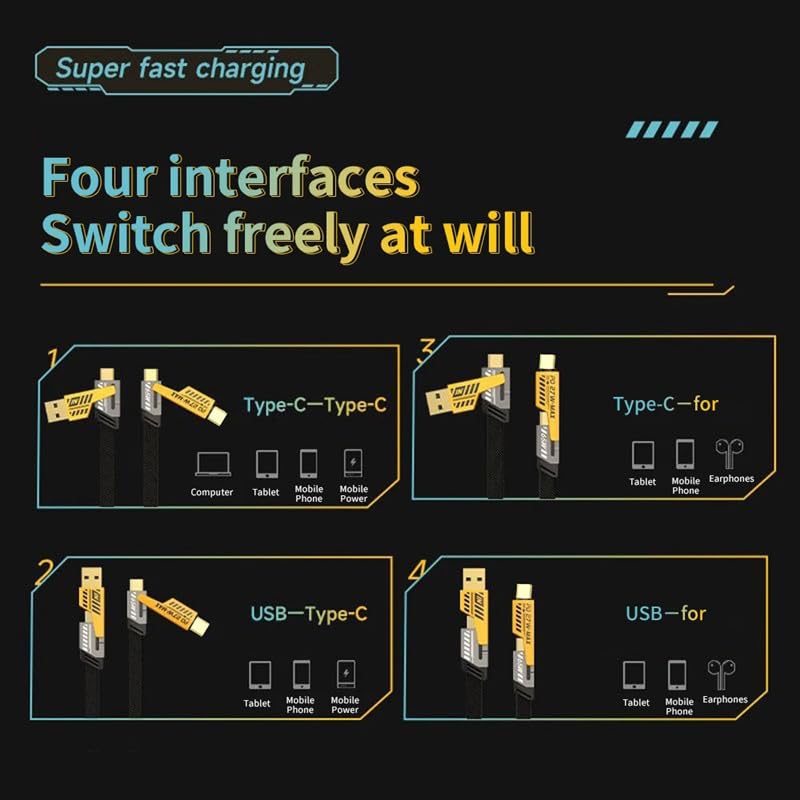QS 4in1 Super Fast Data Cable 65W - Boost Your Charging — Order Now!