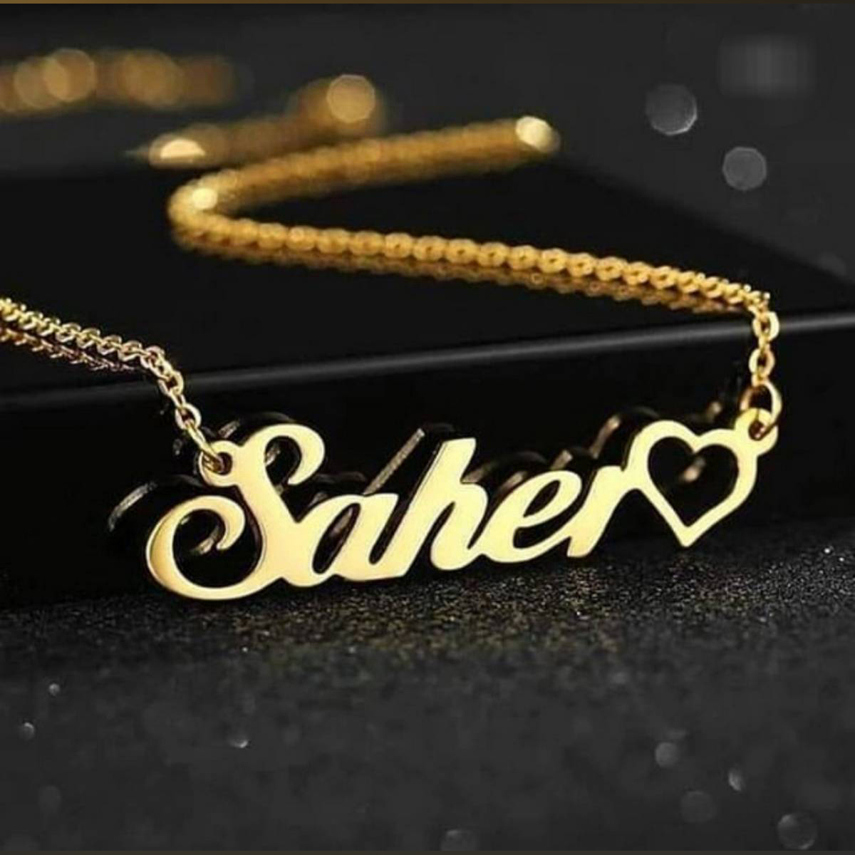 Love Style Font Necklace Name Locket Personalized Customized Design Name 18k Gold Plated Pendant Buy Online At Best Prices In Pakistan Daraz Pk