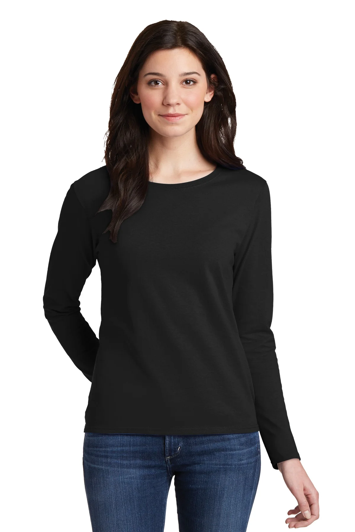 Basic Round Neck Full Sleeve T Shirt For Women Cotton Casual Comfortable Everyday Wear