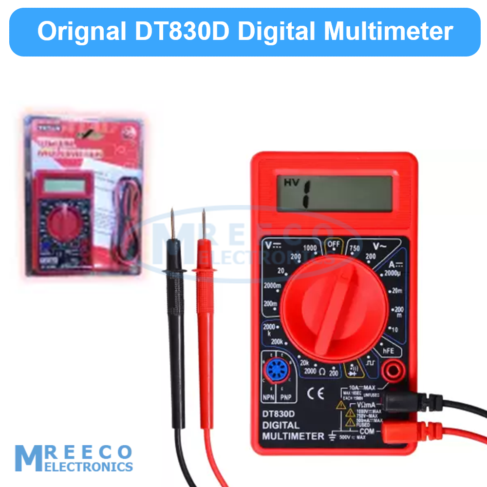 Dt830 R2 Multimeter Original Digital Multimeter DT830D - DMM Voltmeter,Voltage, Ampere, Ohm ...