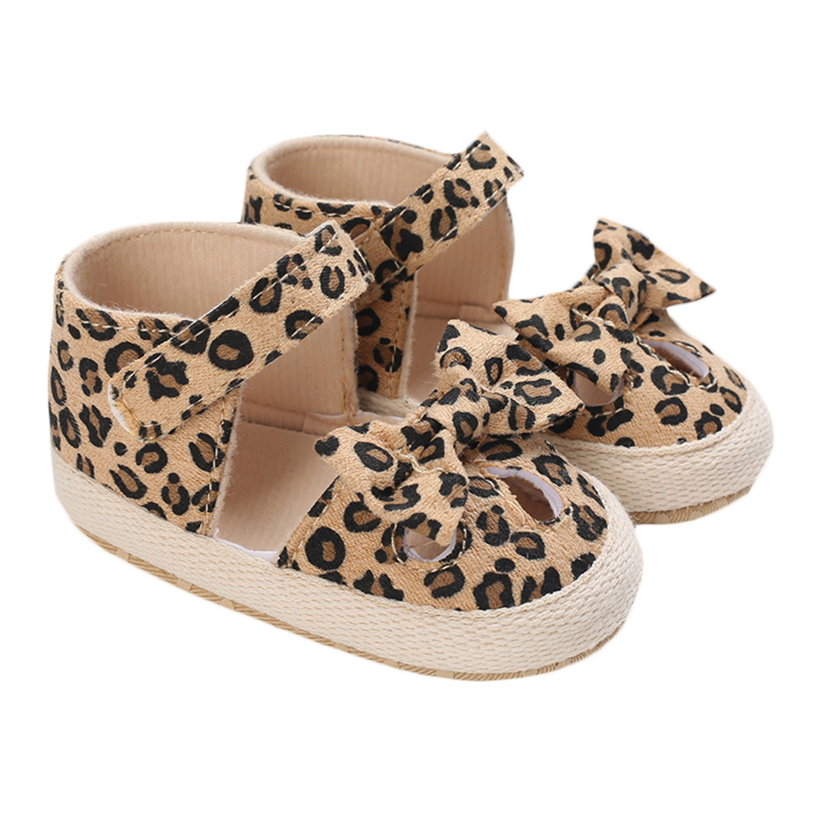 leopard print walking sandals