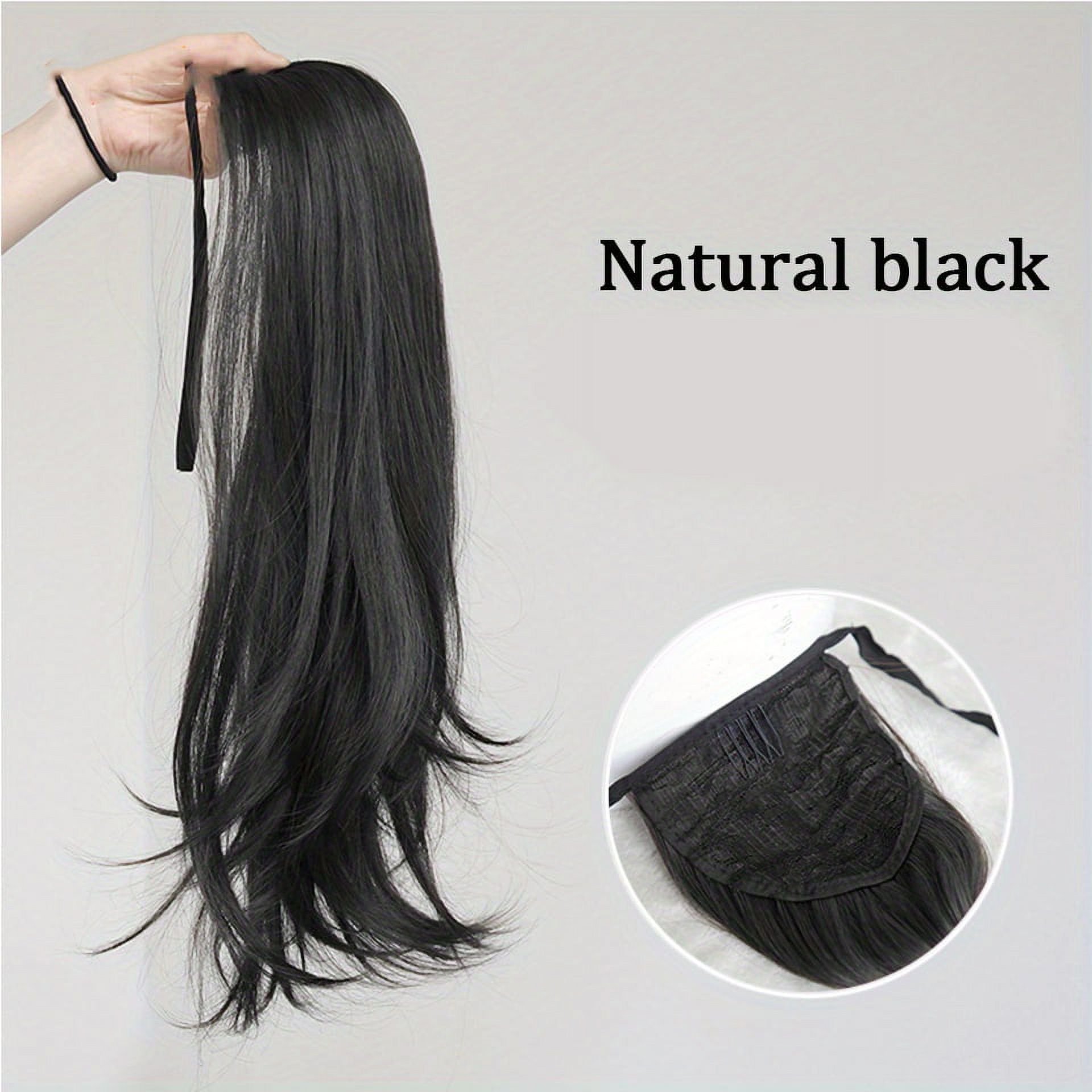 Women Hairpiece Long Straight Clip In Ponytail Pony Tail Hair Extension Wig