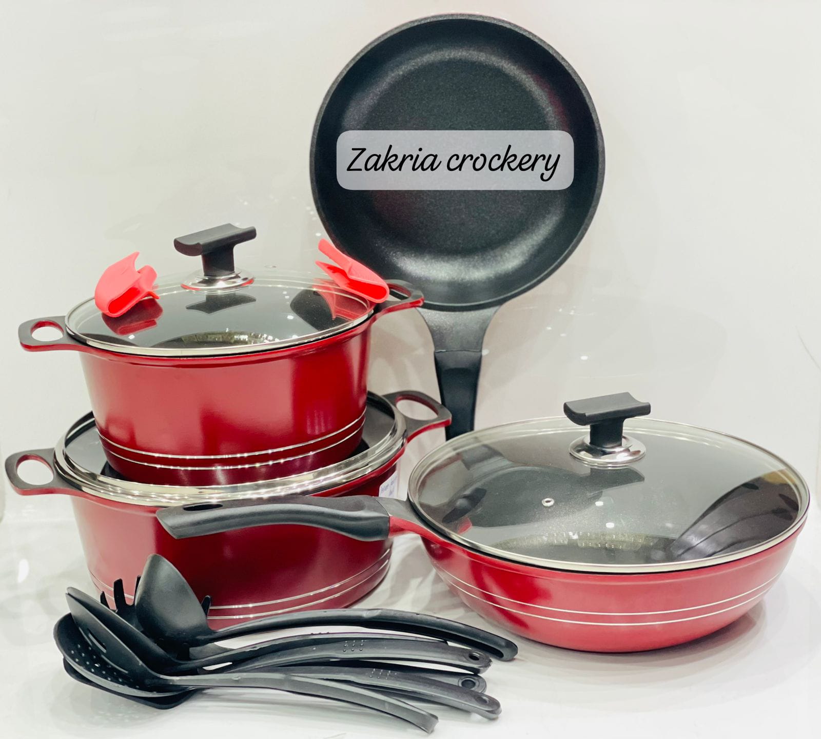 sonex Deluxe Supreme Die-Cast Non Stick Cookware Set- 15 Pcs | Daraz.pk
