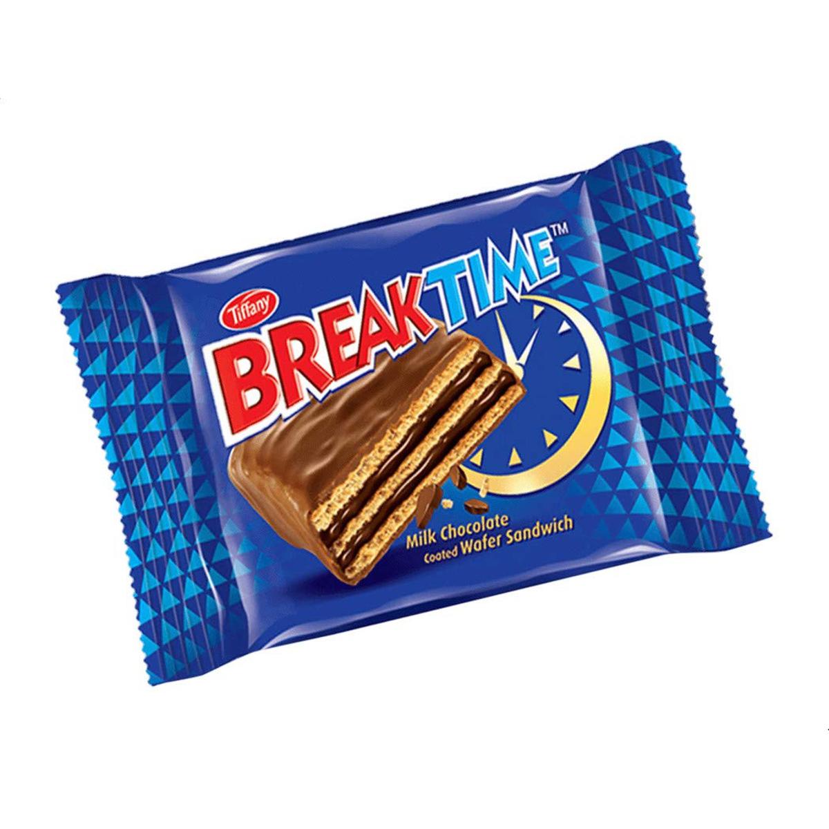 Tiffany Break Time Milk Chocolate Coated Wafer Sandwich 16 Gram (4 Pieces Of 16 Gram)