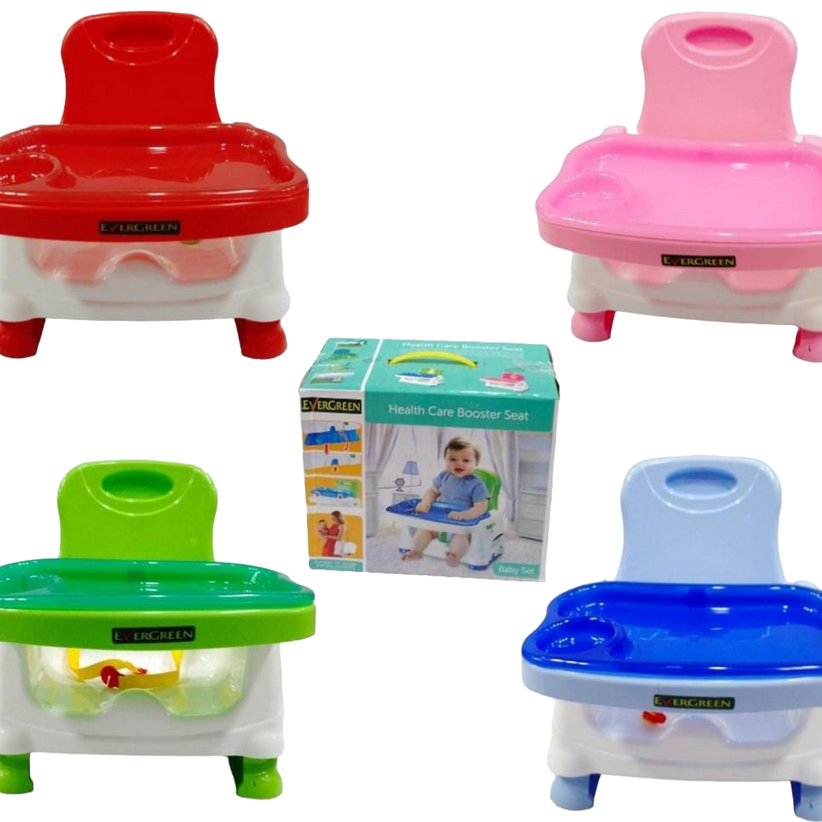 Evergreen - Baby Booster Dining Chair Portable, Toddler Baby Multifunctional Feeding Chair For Kids