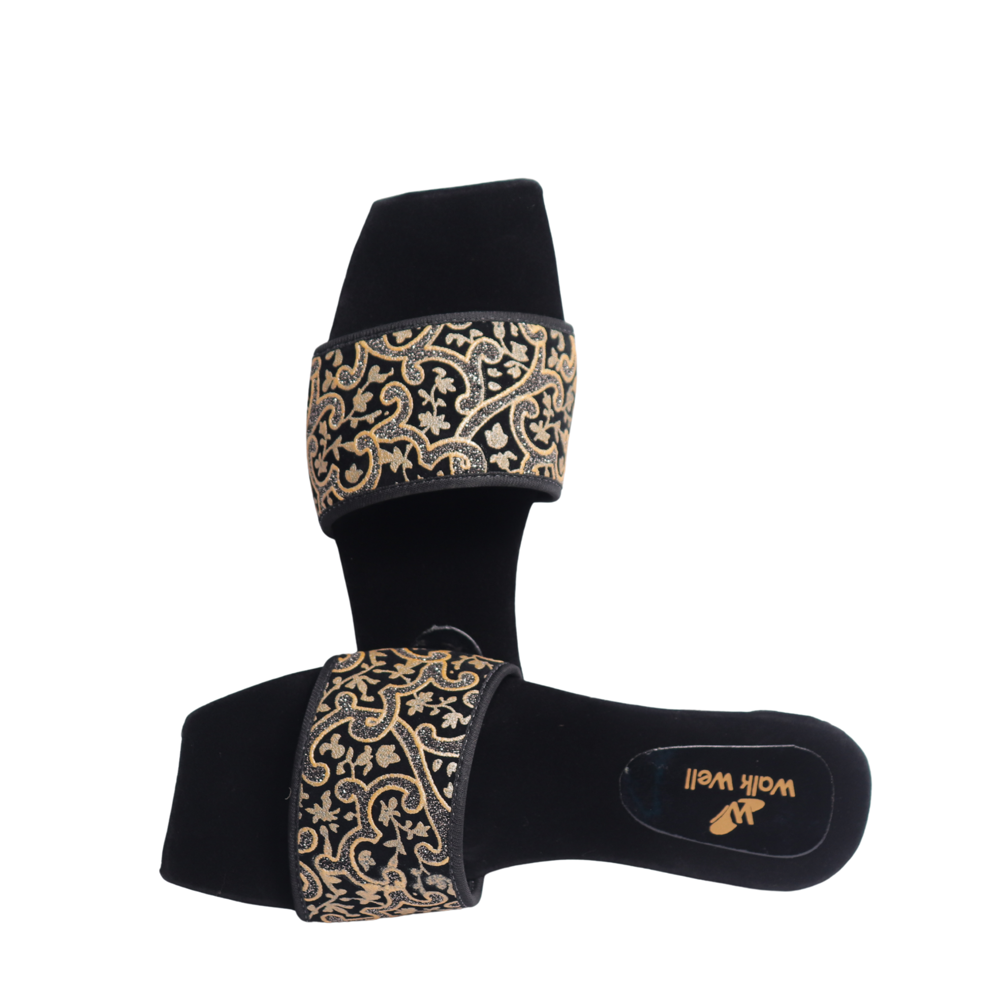 Ladies Slippers silver & Gold Fancy Embroidered Flip Flops for Women Stylish & Comfortable