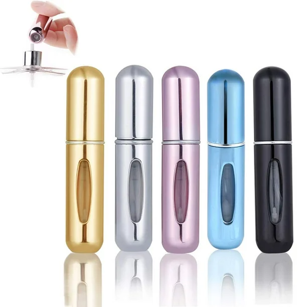 SP Dealz Portable Refillable Perfume Atomizer Bottle – Mini Travel Size Perfume Spray, Refillable Fragrance Scent Pump Case, Compact Pocket Perfume Bottle for Men & Women