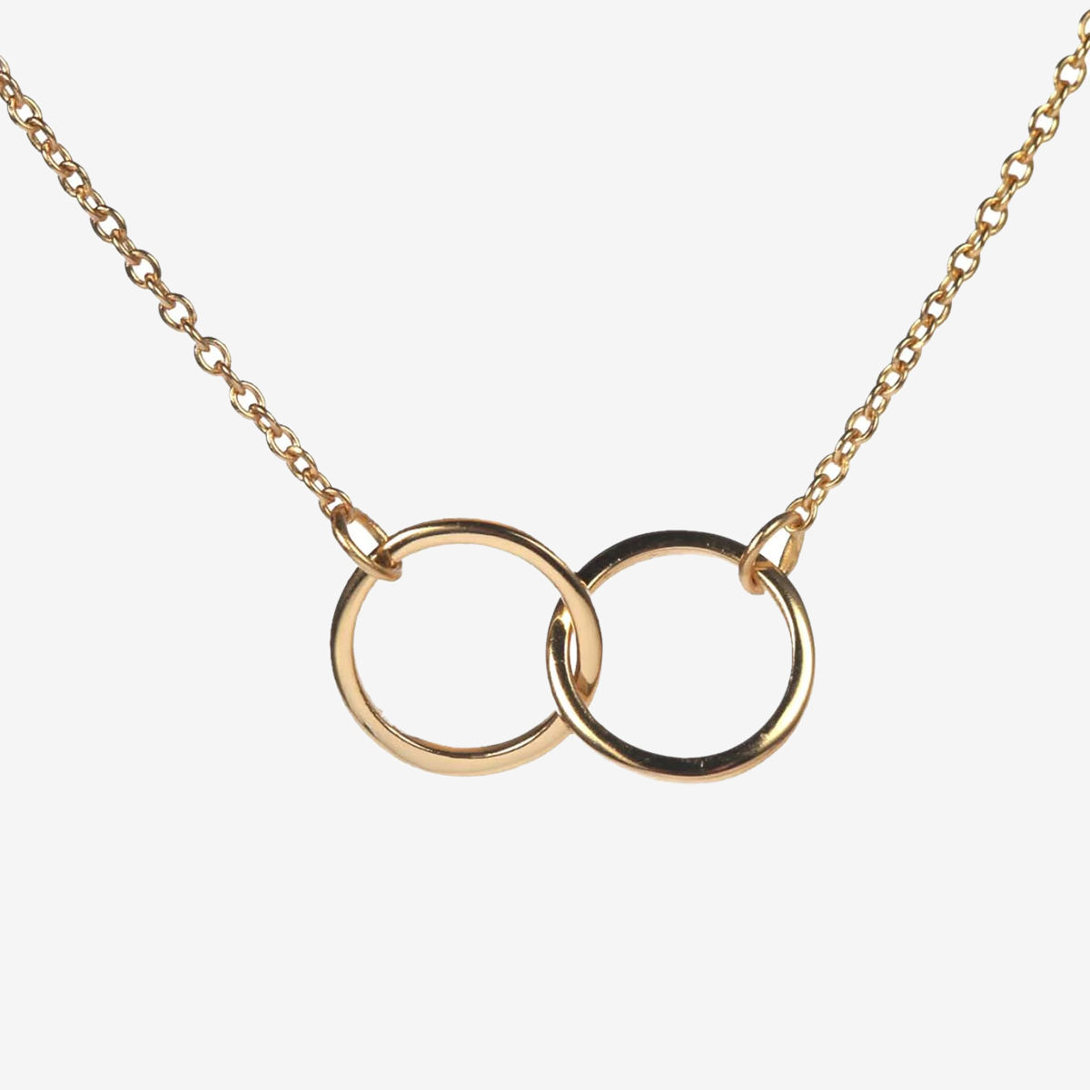 Silver/Golden Simple Double Ring Pendant Necklace/Chocker for Girls/Women