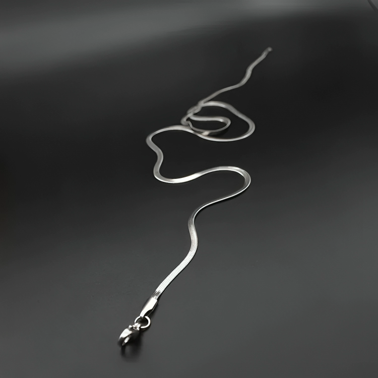 Snake Chain In Silver Life Time Color Warranty Fore Man-Boys