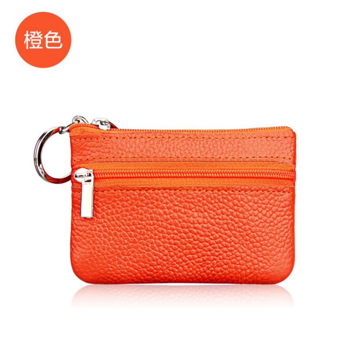Unisex Coin Purse PU Leather Wallet Key Card Holder Change Bag Mini Zipper  Pouch