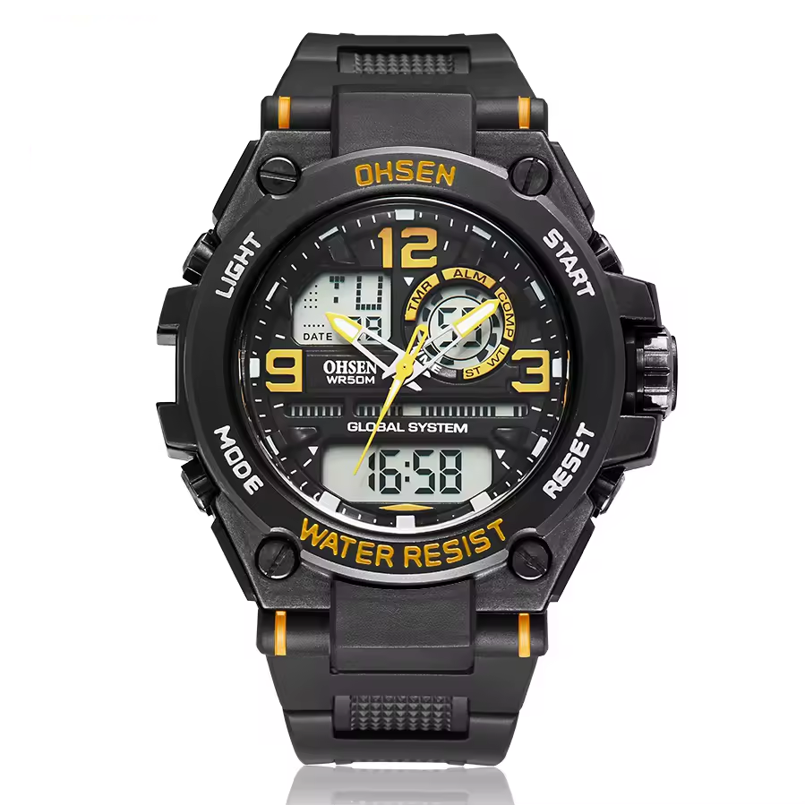 Sports Digital Watches Quartz Dual Display Waterproof Watch For Men