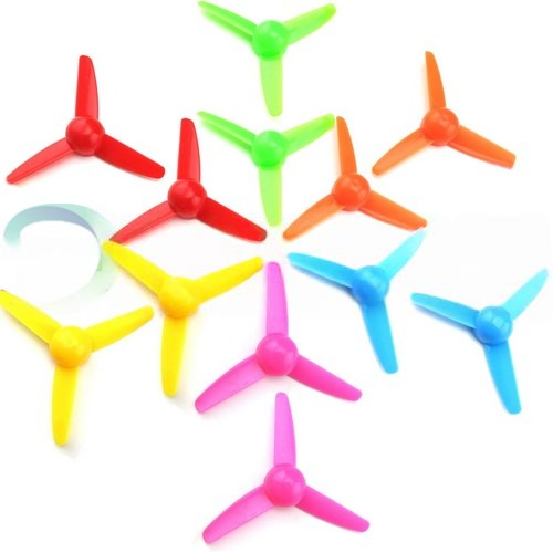 Pack of 3 High Quality DIY Fan Propeller Blades for Mini DC Motors – 4 Blade Plastic Props for Kids Science Projects, RC Boat, Robot Car, Electric Motor, Drone, Airplane, Toy Fan, STEM Model Craft, Battery Powered DIY Toys Accessories Kit