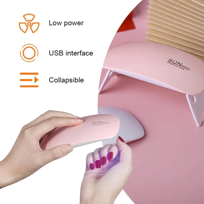 Sun Mini UV LED Lamp | Nail Dryer for Gel Polish | Sun Mini UV LED Nail Lamp for Gel Nails | Professional Sun Mini UV LED Nail Lamp | Compact Sun Mini UV LED Nail Dryer | Sun Mini Nail Dryer UV LED Lamp for Manicure