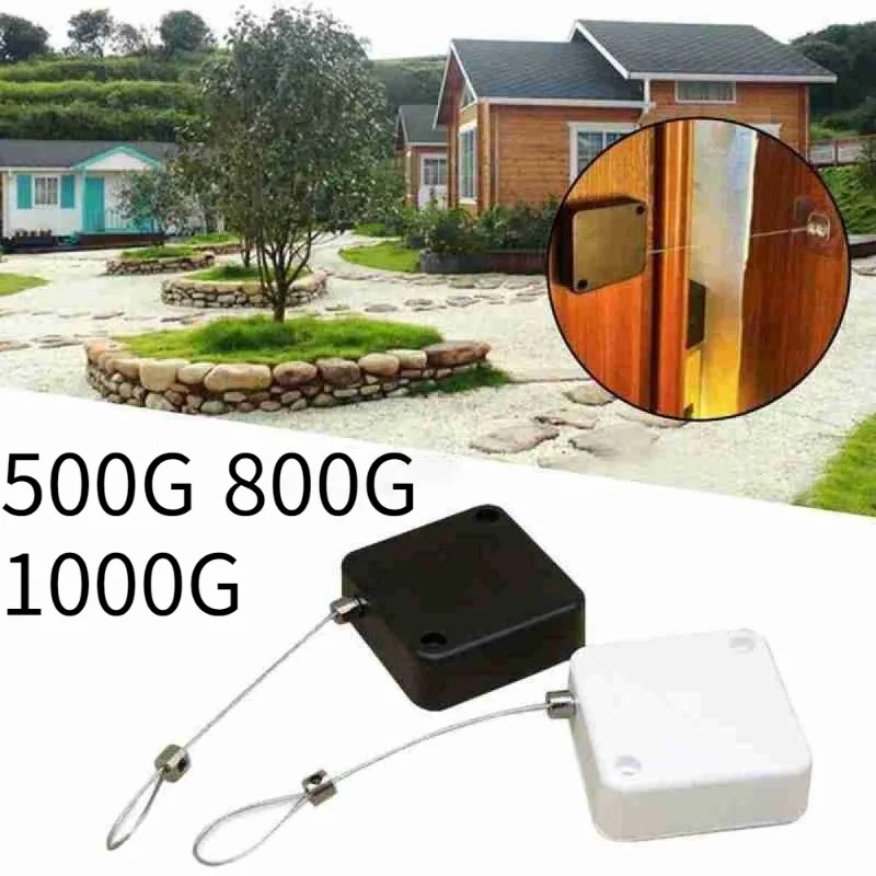 Punch-free Automatic Sensor Door Closer, Adjustable Surface Door Stop, Self Closing, Holder, Home Improvement