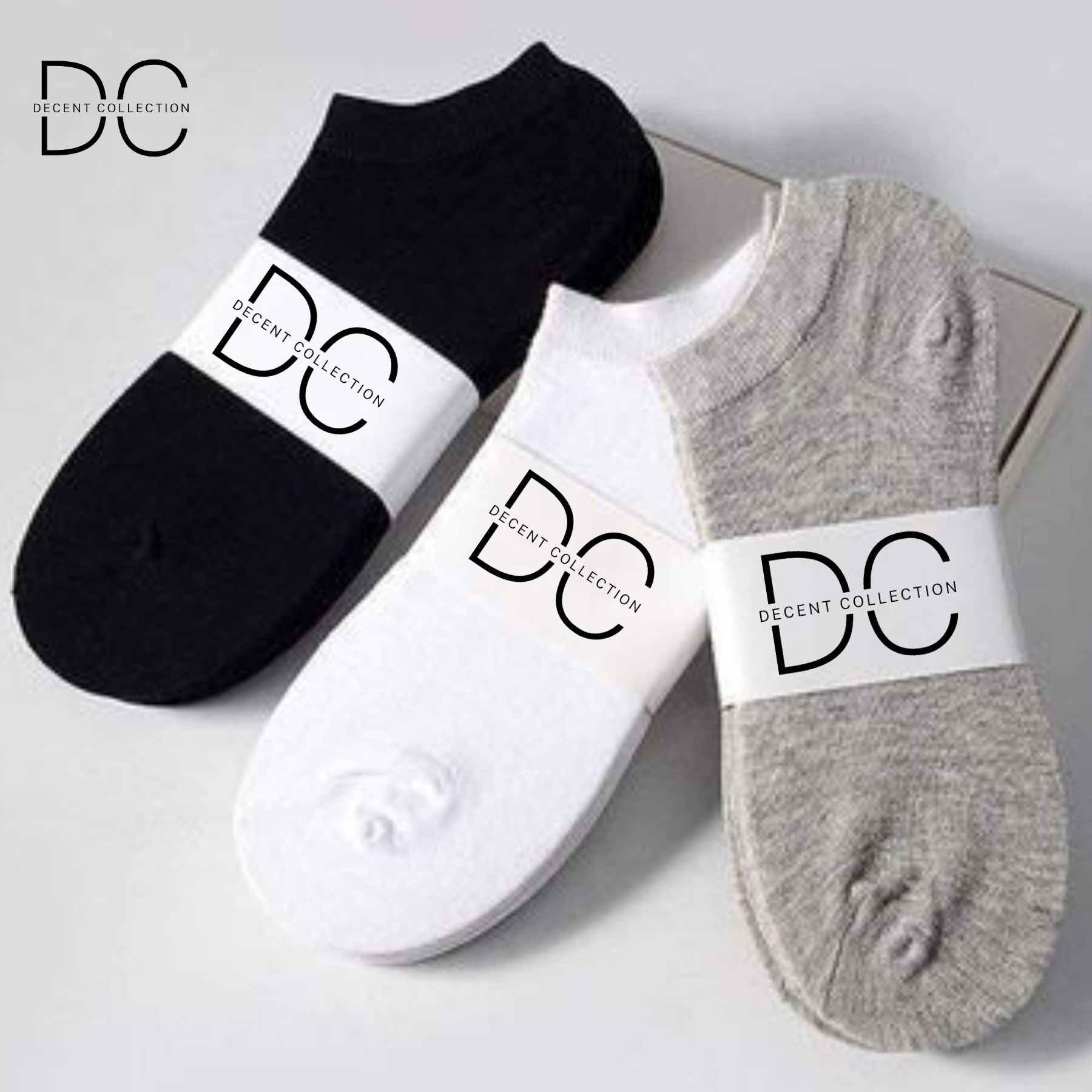 Pack Of 3 & 6 Pairs  Ankle Socks For Men Women