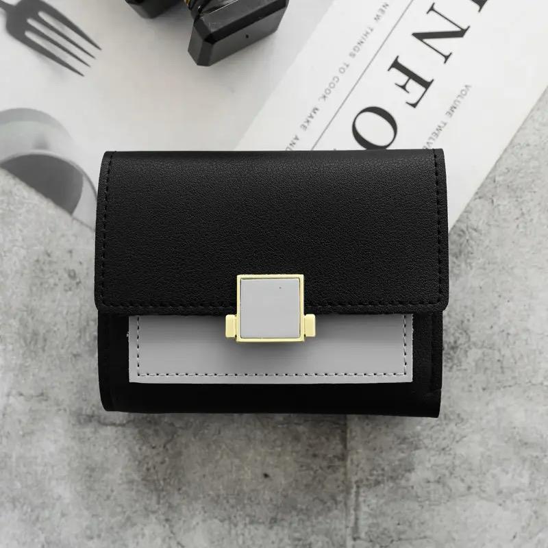 Short Women Wallets Small Slim Luxury Wallet New Fashion Pu Leather Female Purse Designer Money Bag Card Holder, wallets For Girls