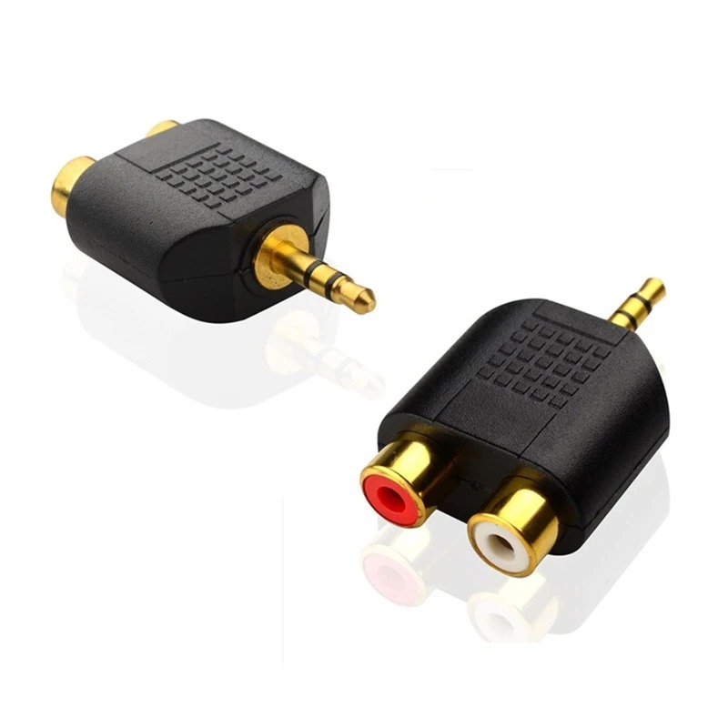 3.5mm Male to 2-RCA Female Audio Cable for Home Entertainment Systems, High-Quality Sound Connection, Ideal for TV and Gaming Consoles