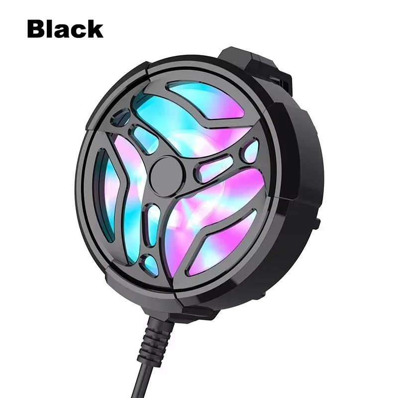 AL01 RGB Phone Cooler Universal Mini Mobile Cooling Fan For Mobile - Portable Adjustable Gamepad Holder Heat Sink Radiator Gaming Fan | Mobile Cooling Phone Radiator Game Cooler System Cooling Fan For PUBG FREEFIRE