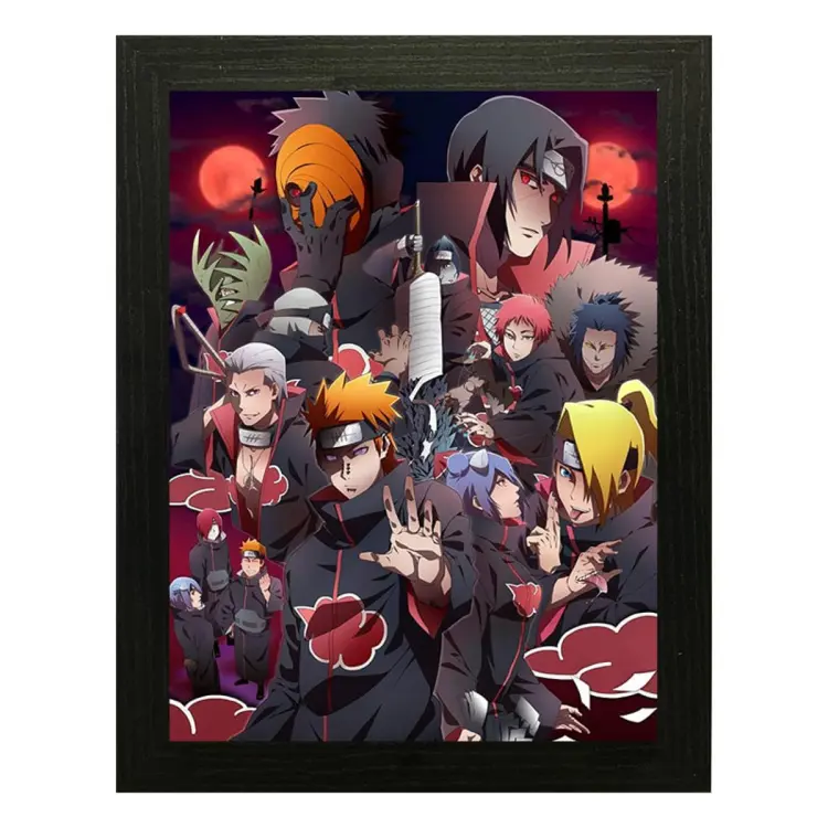 Trends International Pokémon - Group Anime Framed Wall Poster Prints  Barnwood Framed Version 22.375
