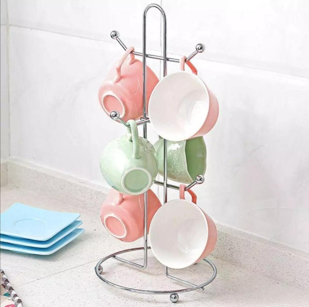 Mug Hanging Organizer Drainer Kitchen Glass Draing Cup Hooks