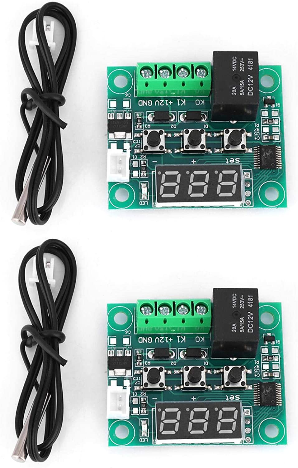 2pcs W1209 12V DC Digital Temperature Controller Board Micro Digital Thermostate