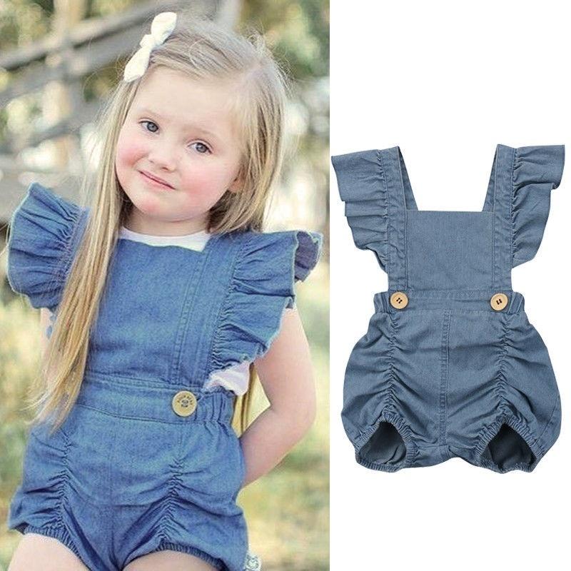 Jean shop romper baby