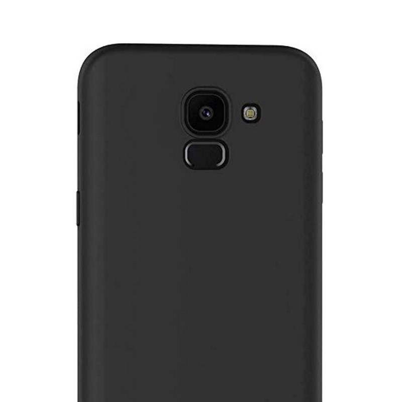 Samsung J6 Matte Black Soft Silicon Back Cover